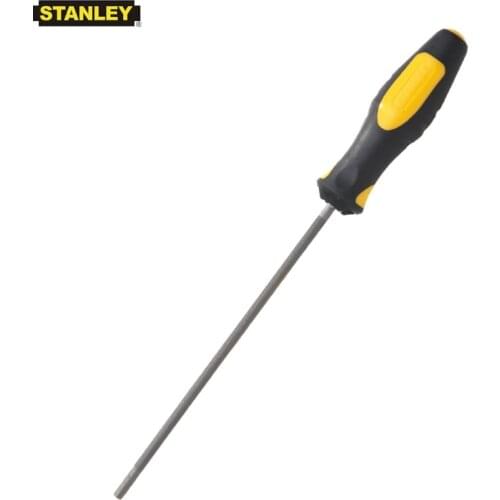Stanley 1pcs excellent 11/64 3/16 7/32" chainsaw round sharpening files chain saw file rasp sharpen tools cushion grip handle