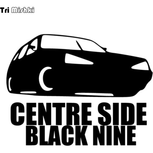 Tri Mishki HZX226 15*19.6cm funny car stickers centre side black nine auto car sticker