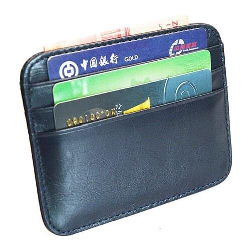 100% Cow Leather Plus Size Vintage Card Case 7 Pockets Horizontal Glossy credit Round Corner Vintage Genuine Leather card holder