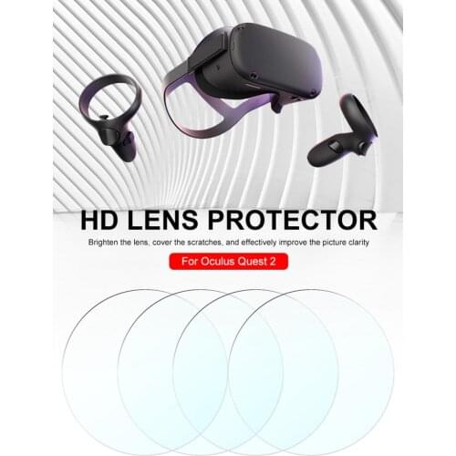 4pcs TPU Soft Film Lens Protector HD For Oculus Quest 2 VR HD Transparent Film Anti-scratch Dust-proof For Oculus Quests
