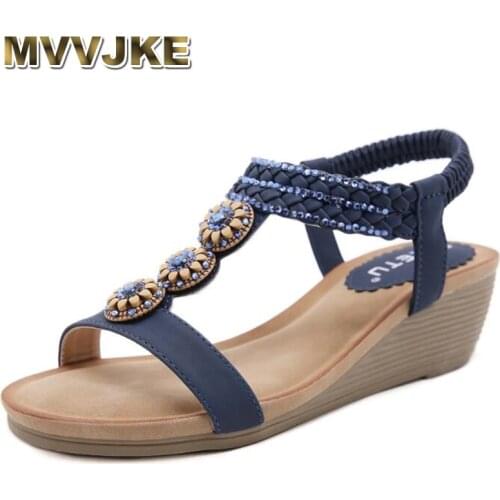 MVVJKE wedges shoes woman slides women summer flip thong sexy slippers beach sandals plus size sandalias mujer sapato feminino