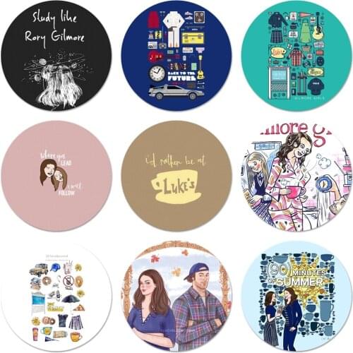 58mm Gilmore Girls Lifes Short Talk Icons Pins Badge Decoration Brooches Metal Badges For Backpack Decoration