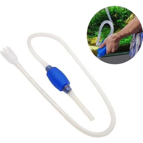 1PC Fish Tank Air Pump Rubber Transparent hose Simple Aquarium Water Changer Sand Washing Device 1.5M Tank Pipe Accesssories