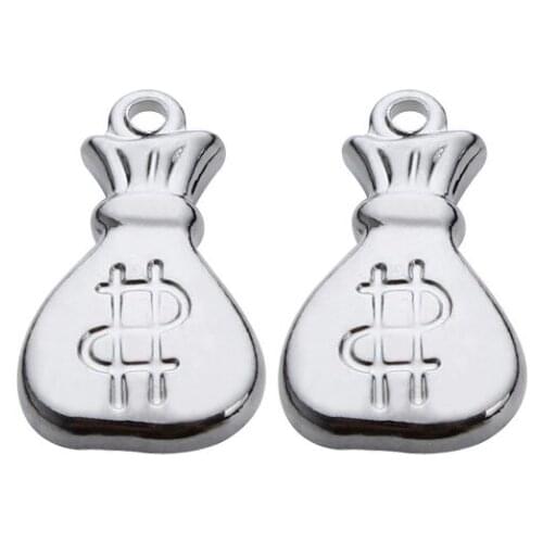 10pcs/lot 10*17mm stainless steel Purse accessories Connector Metal Alloy Pendant For DIY bracelet Jewelry Making fstg3