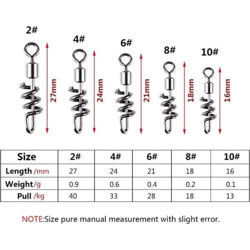 20pcs/set Fishing Rolling (Swivels) With Screwed Snap Quick Connector Copper Stainless Steel 8 Shaped Solid Ring Accessories