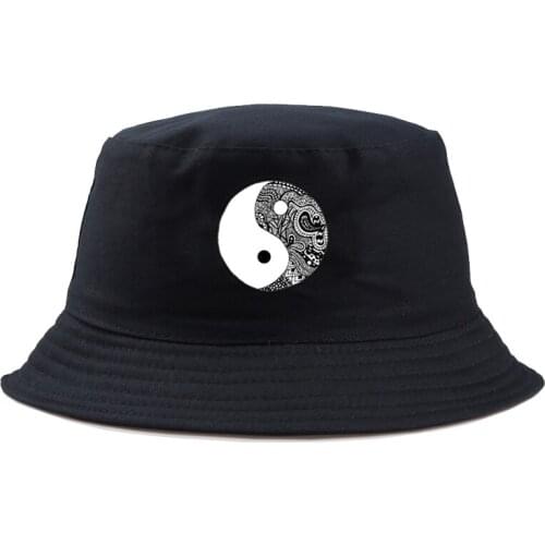 2019 fashion Tai Chi Gossip print bucket Hat for men women outdoor sunscreen fisherman hats Hip hop casual panama hat fishing ca