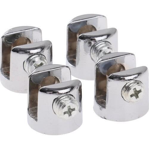 4P Zinc Alloy Glass Clamp Adjustable Thicken Glass Clamps Clip Holders Fence Clip Glass Clamp Fixing Bracket Glass Shelf Bracket