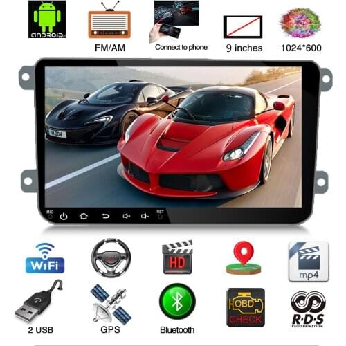 ZOYOSKII Android 8.1 9inch CAR Radio GPS bluetooth Navigation player for vw volkswagen golf jetta passat