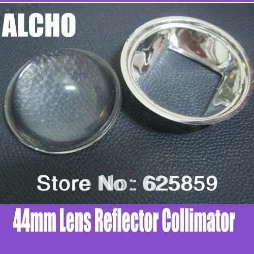 Free 44mm Lens Reflector Collimator with 50mm Base for 20W 30W 50W 100W LED Lamp Blub