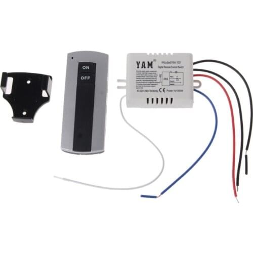 Wireless 1 Channel ON/OFF Lamp Remote Control Switch Receiver Transmitter 19QB