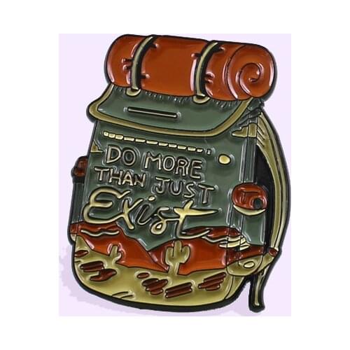 New Green Travel Backpack Brooch Military Training Backpack Tent Men and Women Creative Special Student Fashion Accessories