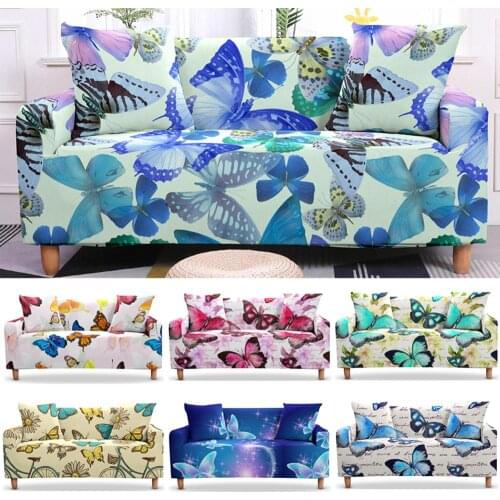 Butterfly Corner Slipcovers Sectional Elastic Stretch Sofa Cover for Living Room Couch Cover L shape Armchair Cover