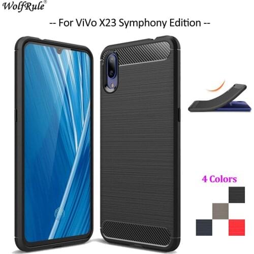 Carbon Fiber Phone Case For ViVo X23 Symphony Edition Case Soft TPU Back Cover For ViVo X23 Symphony Edition Phone Bumper 6.41