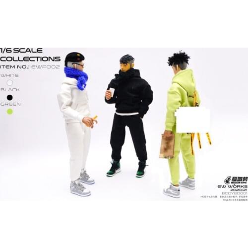 CPC001 In stock CPOP CREW 1/6 male soldier clothing trendy sports sweater set