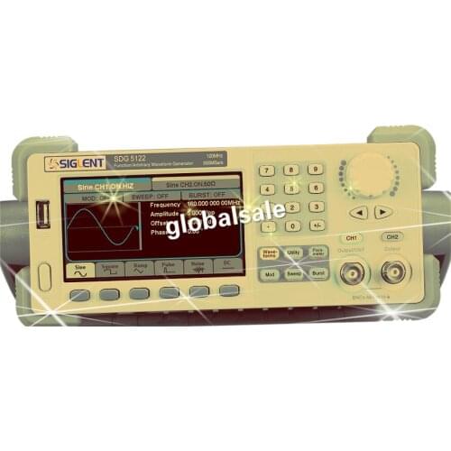 FREE SHIPPING Siglent SDG5122 waveform function Generator Counter 2ch 120Mhz 500MSa/s 16K+512K
