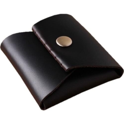Gathersun Coin Purse Women Top Grain Leather Press Button Mini Wallet for Coins Kids Novelty Bag Girls Leather Small Pouch