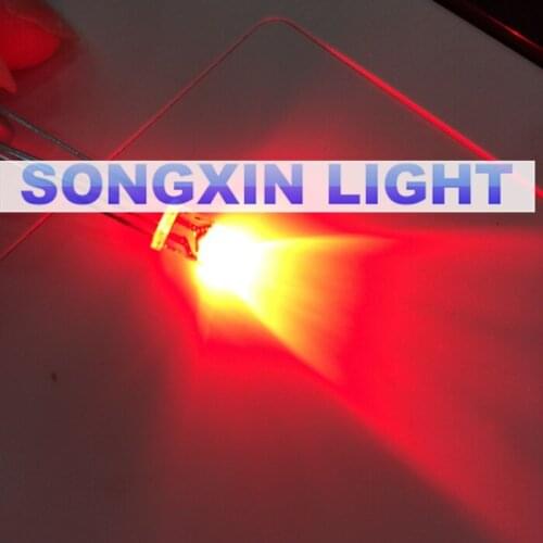 Red Colour New 100 PCS 3mm Round LED Bright Light-Emitting Diodes Component Set 620-625NM 2.0-2.4V F3 I=20MA