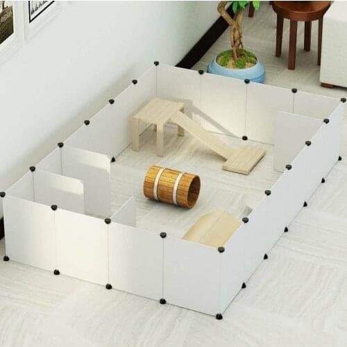 Pet Playpen for Puppy - Plastic Yard Fence Tent for Small Animals,Rabbits Puppy Kennel Cage,Portable Large Space with 45x35cm