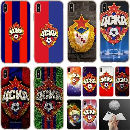 Soft Silicone Case For iPhone 12 11 Pro 7 8 6 6s Plus XR XS Max Cover Mini 5 5S SE 2020 Funda Etui PFC CSKA Moscow logo
