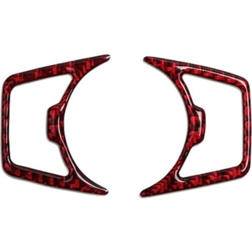 2Pcs Carbon Fiber Car Headlight Switch Frame Stickers Fit for Ford Mustang 15-19 наклейки на авто Car Accessories