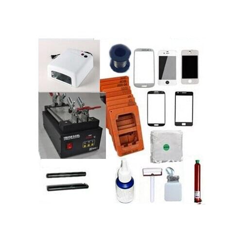 Newest 110V / 220V touch screen repair kit LCD separator machine +mould+Dispergator+ cutting wire+UV lamp
