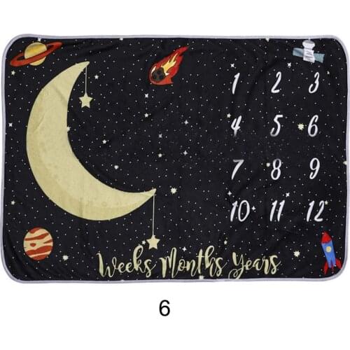 2020 New Baby Photography Blanket Props Monthly Baby Milestone Newborn Blanket Wrap