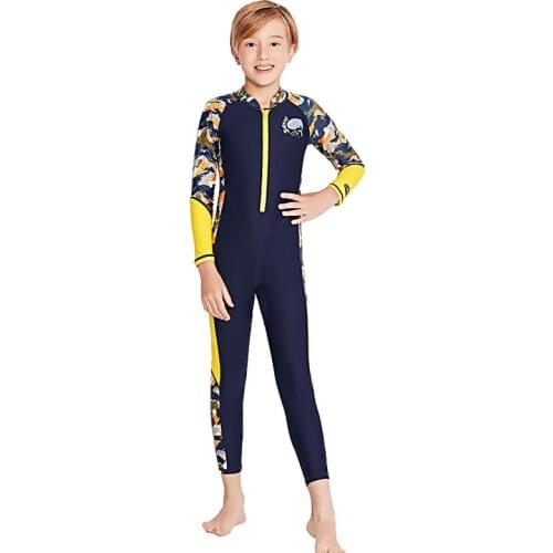 New Wet Suit Kids Long Sleeve Swimwear For Boys Lycra Surf Diving Suit Children Swimming Suit One Piece Full Body Swimsuit