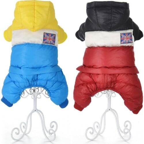 Dog Clothes Winter Warm Pet Coat For Small Dogs Waterproof Hooded Puppy Dog Jackets Jumpsuits Chihuahua French Bulldog Clothing