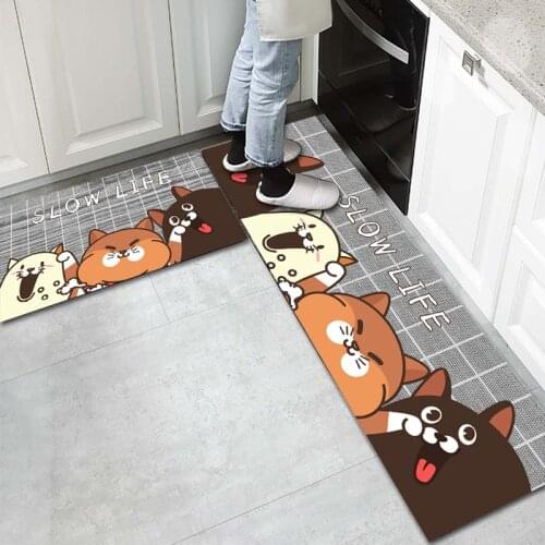 Ome Living Room Cartoon Kitchen Floor Mats Entrance Door Mats Dust-proof Decoration Bedroom Bedside Carpets Office Carpets