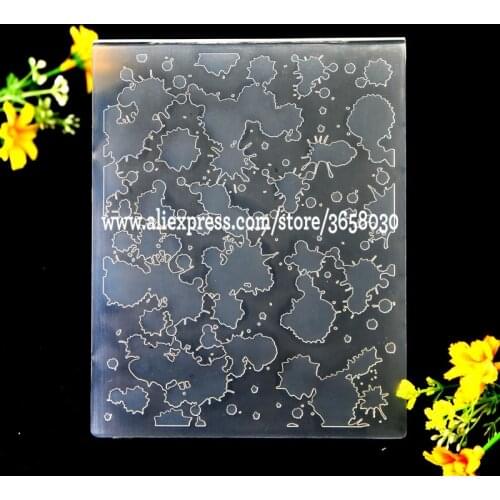 Ink Marks Plastic Embossing Folder For Scrapbook DIY Album Card Tool Plastic Template 12.1x15.3cm 8071054