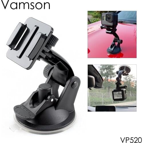 Vamson for GoPro 9 8 7 6 5 Accessories 7cm Car Mount Windshield Suction Cup for DJI OSMO/Insta 360 for Yi 4K VP520