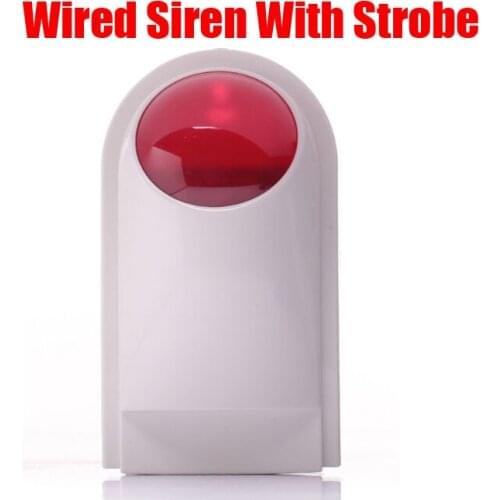 Free shipping 12v wired Alarm Outdoor Waterproof Sound And Flash alarm Siren alarm systems security home Sensors