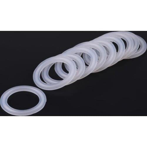 WALFRONT 10pcs/Lot Silicone Sealing Gaskets 1.5 Inch Sanitary Clamp Ferrule Gasket Fittings Silicon Ring Washers for Food Beer