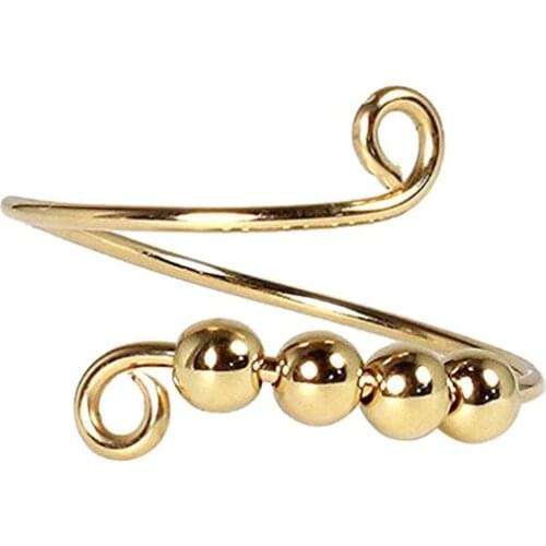 Spinning Fidget Peace Rings Spinner Open Rings for Anxiety Worry Rotatable Ring Relieving Stress Valentines Day Jewelry Gifts