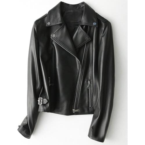 100% Real Leather Jacket Women Genuine Sheepskin Leather Jacket Women Female Clothing Mujeres Abrigos HQ18-YY1821A Zjt9