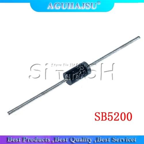 10PCS SB5200 SR5200 Schottky Barrier Rectifier Diode 5A 200V DO-201AD/DO-27