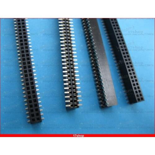 150 pcs Gold SMT SMD 1.27mm 2x25 50pin Breakable Female Pin Header Double Row