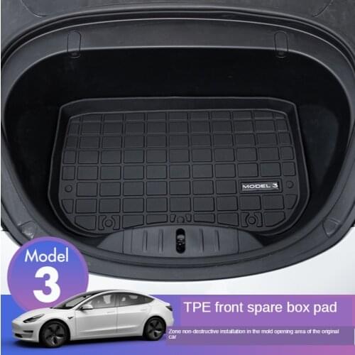2020 Model3 Car Trunk Organizer Mat For Tesla Model 3 Front Storage Mat Cargo Tray Protective TPE Waterproof Pad Mat 4 Types