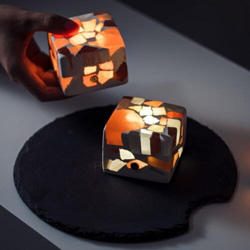 36V5W Handmade broken light cube sugar ore night light charging touch dimming ins dream bedroom bedside sleeping table lamp