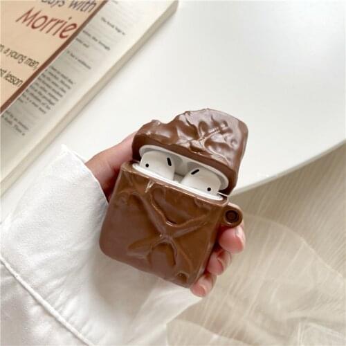 3D Cute Chocolate Wireless Earphone Case for Airpods 1 2 3 Pro Box Funny Bluetooth Headset Silicone Luxury Cover