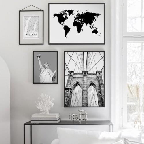 Diamond Painting New York Map Brooklyn Bridge Landscape Diamond Embroidery Full Mosaic Cross Stitch Kits Home Decor Gift