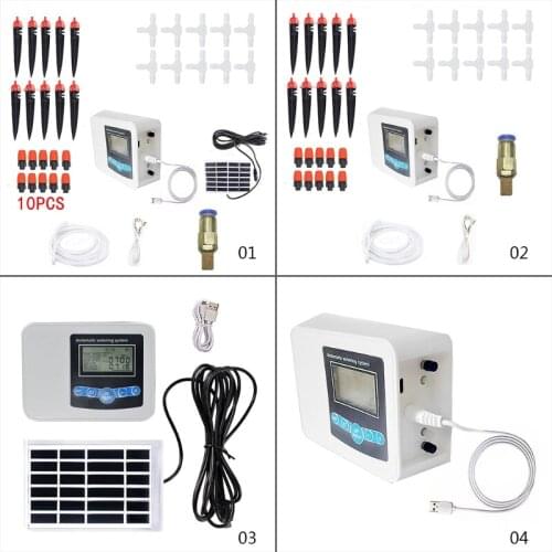 DropShip Automatic Sprinkler Solar Double Pump Garden Drip Irrigation Timer Watering Device for Indoor Potted Plants Intelligent