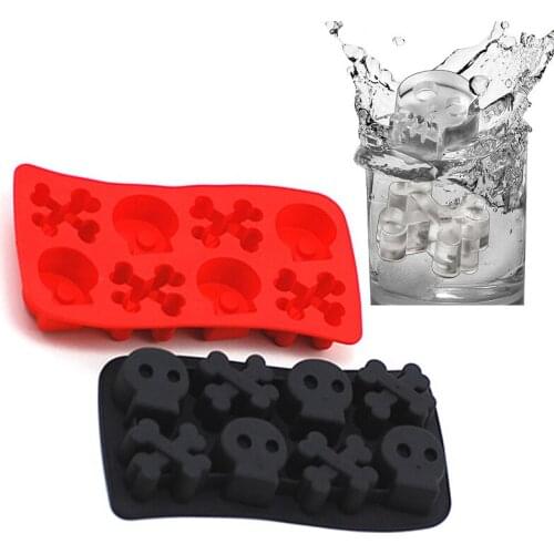 Free Shipping Skull Mold Silicone Ice Cube Tools Ice Cream Ice Molds Cake Mould Cooking Tools -46