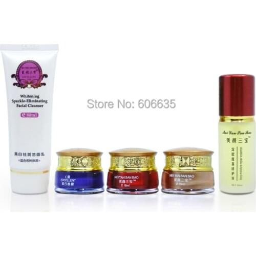 Free shipping beauty whitening rejuvenation moisturizing remove freckle spot combination set