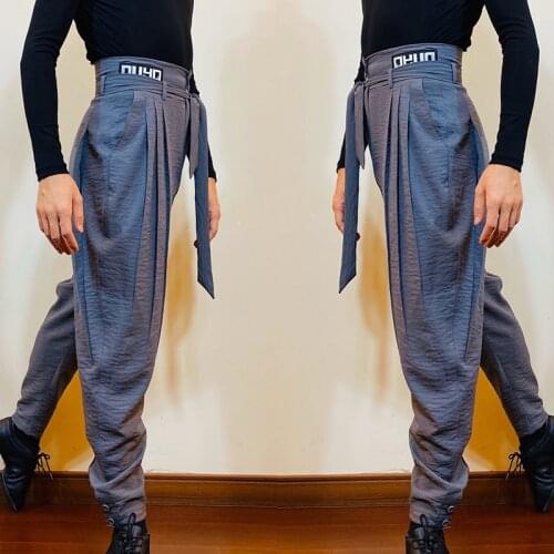 New Professional Men Latin Dance Pants Boys Adult Ballroom Dance Pants Salsa Tango Rumba Samba Cha Cha Latin Trousers DQS5194