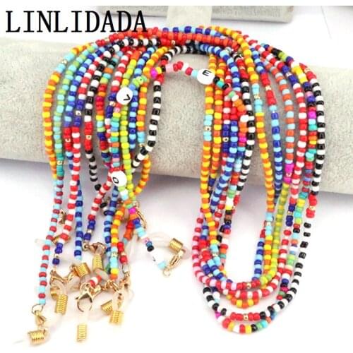 5Pcs Colorful Miyuki Beads Chain Sunglasses Chains Women Necklace Reading Glasses Cord Holder Neck Strap Rope for Eyewear Access