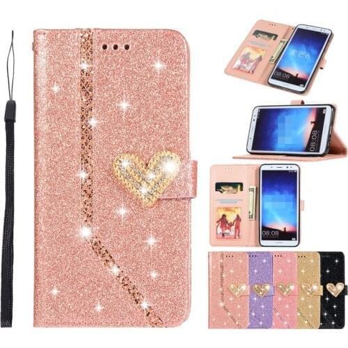 Case For Huawei Mate 10 Pro Cover Mate 10 Bling Glitter Flip leather stand wallet Case for Huawei Mate 10 lite case kimTHmall