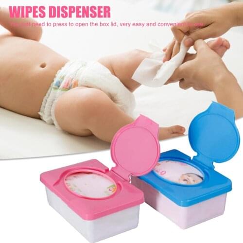 Baby Wipes Dispenser Wet Tissue Box Desktop Seal Baby Wipes Paper Storage Box Non-toxic Portable Moist Keeping Wipes Holder Case