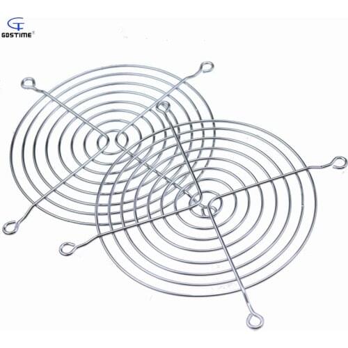 Gdstime 5 Pcs 12cm Iron Net 120mm Fan Grille Silver Metal Guard Network Cover Cooling Fan Dedicated Net