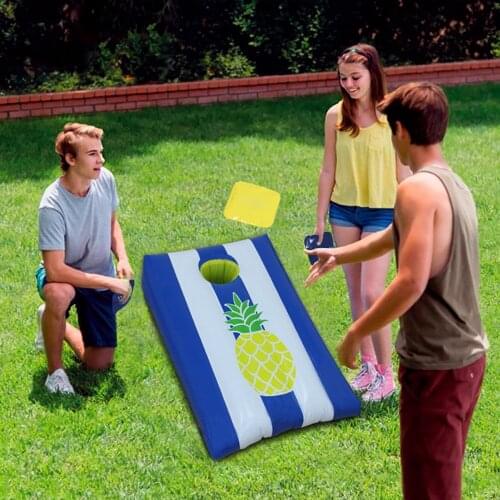 Cornhole Game Cornhole Toss Game with Inflatable Board & 6 Bean Bags Toss Game Parent-child Game